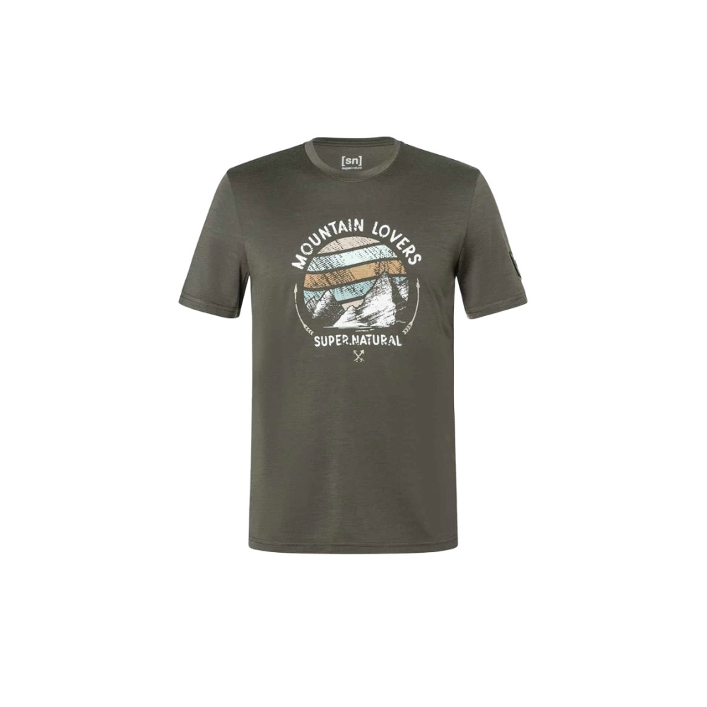 Super Natural Northern Lights Bio J Tee Black Ink/Various SNMP01212-X93 shirts en tops online bestellen bij Kathmandu Outdoor & Travel