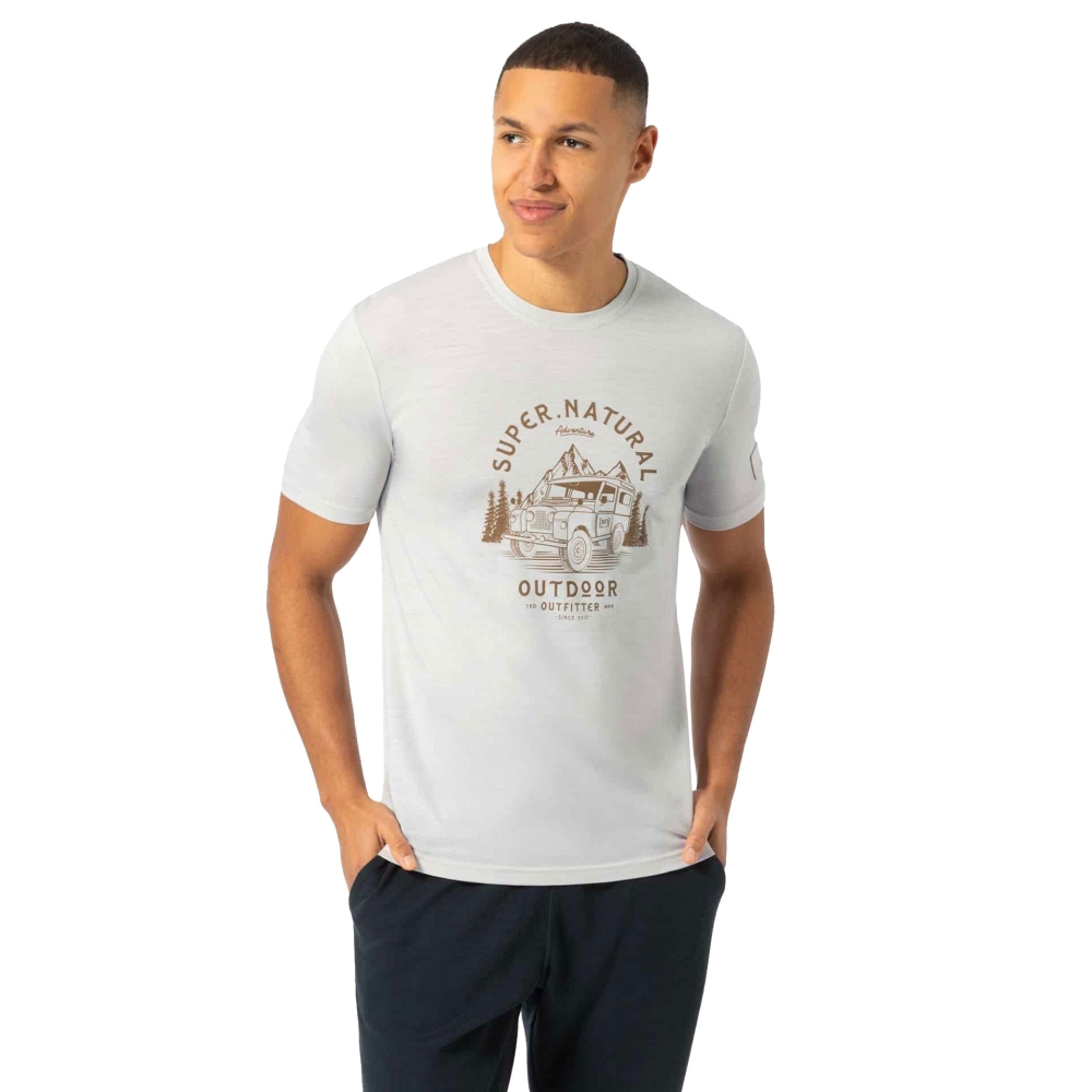 Super Natural Landi Bio J Tee White Stone Melange/Kangaroo SNMP01199-99D shirts en tops online bestellen bij Kathmandu Outdoor & Travel