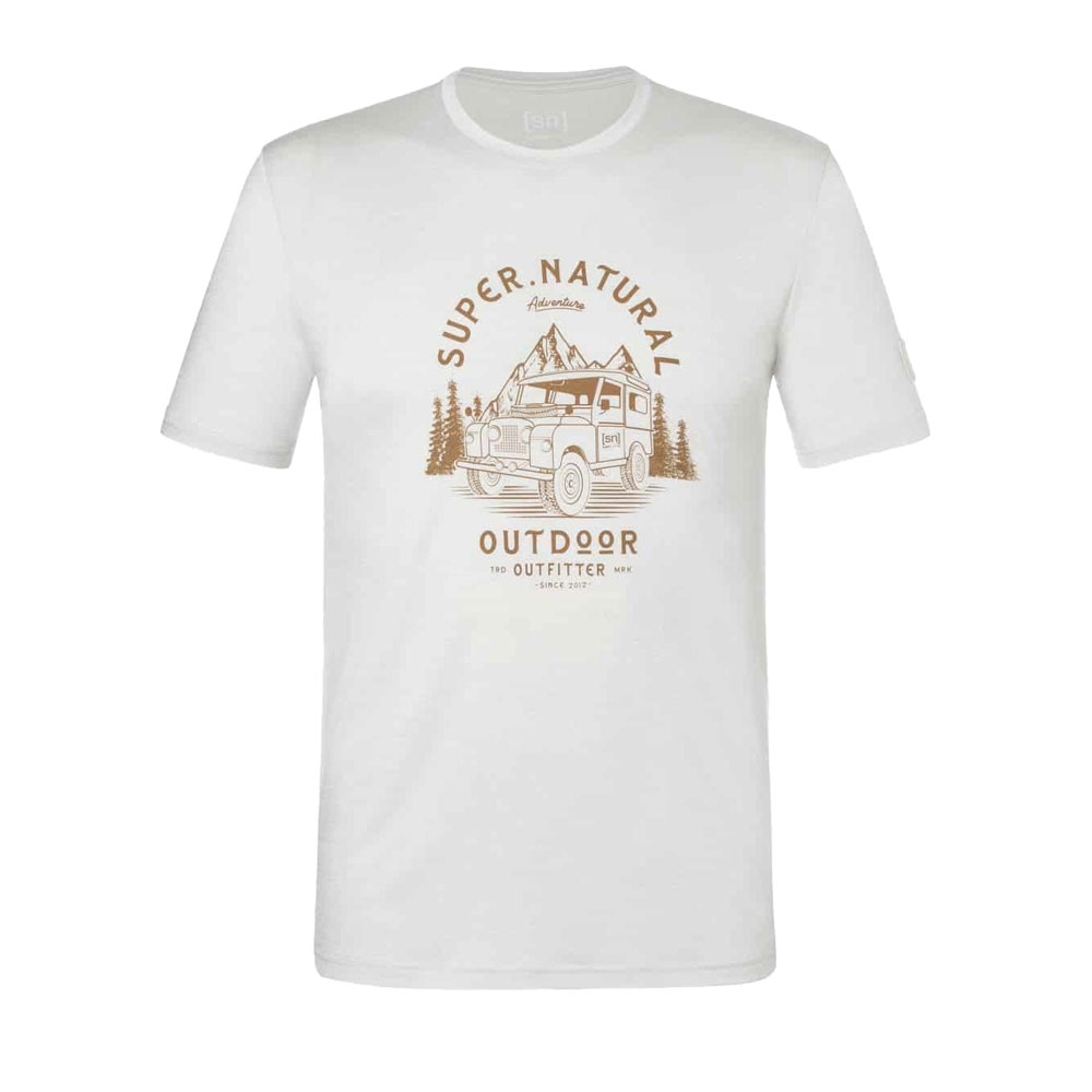 Super Natural Landi Bio J Tee White Stone Melange/Kangaroo SNMP01199-99D shirts en tops online bestellen bij Kathmandu Outdoor & Travel