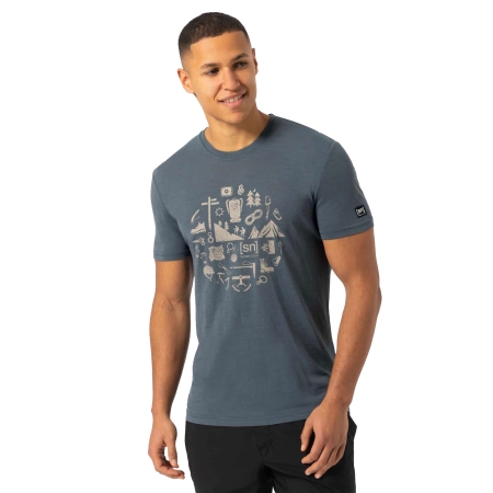 Super Natural  Well Equipped Tee Turbulence Blue/Vintage Khaki 