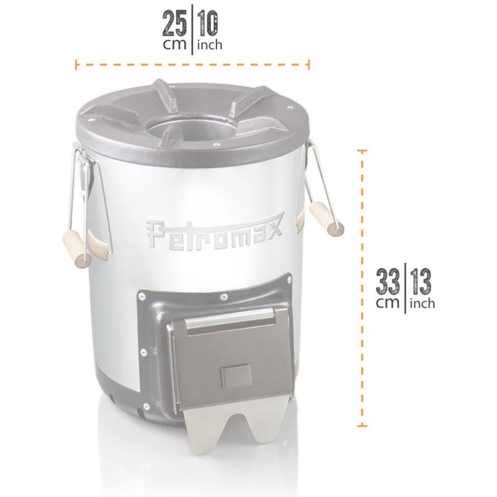 Petromax Rocket Stove Zilver PX RF33 branders online bestellen bij Kathmandu Outdoor & Travel