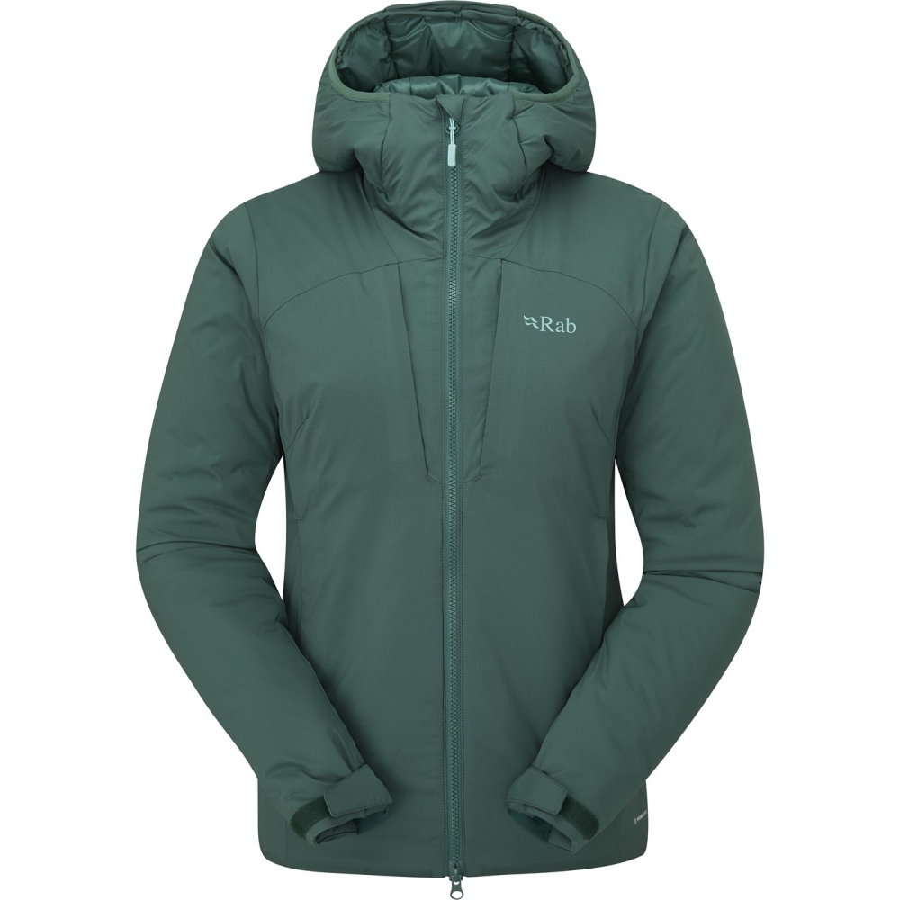 Rab Xenair Alpine Jacket Women's  Green Slate QIP-10-GNS jassen online bestellen bij Kathmandu Outdoor & Travel