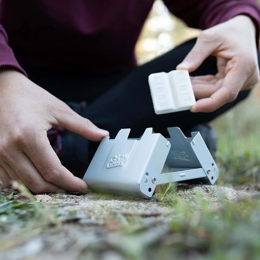 Esbit Pocket Stove M incl. 2x27g Solid Fuel Zilver 1ESB-002 227 00 branders online bestellen bij Kathmandu Outdoor & Travel