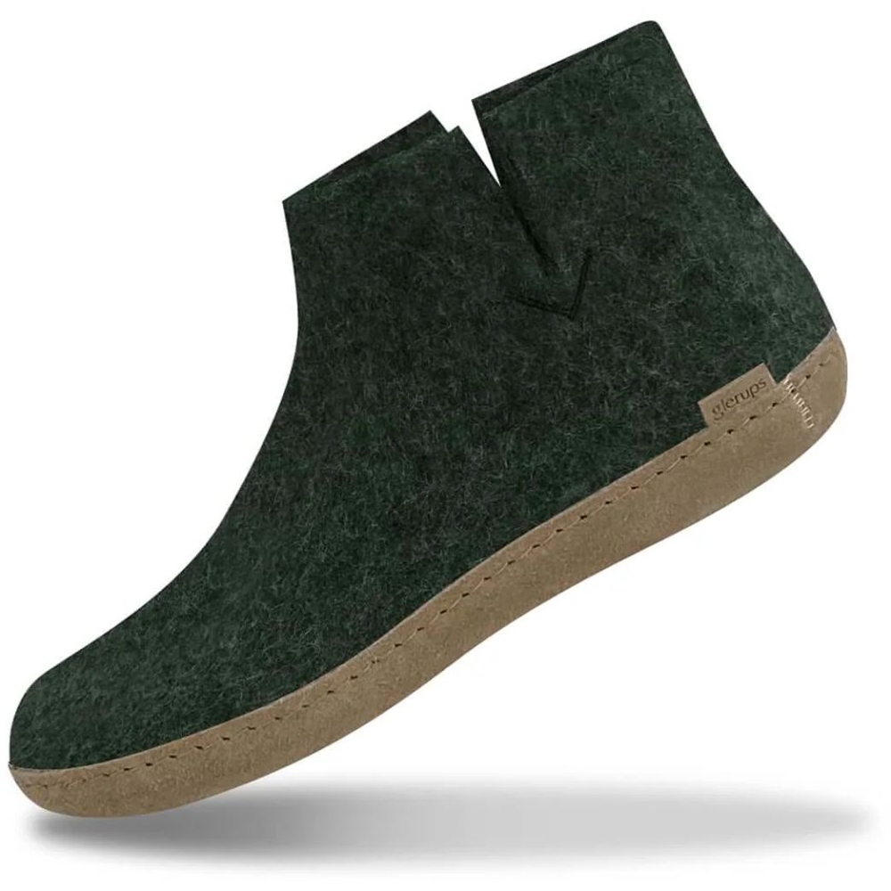 Glerups Boot Leather Forest G-09-Forest pantoffels en huissokken online bestellen bij Kathmandu Outdoor & Travel