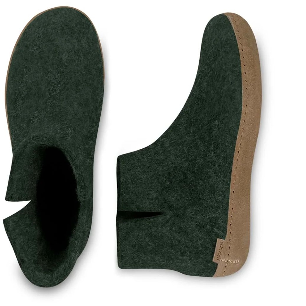 Glerups Boot Leather Forest G-09-Forest pantoffels en huissokken online bestellen bij Kathmandu Outdoor & Travel