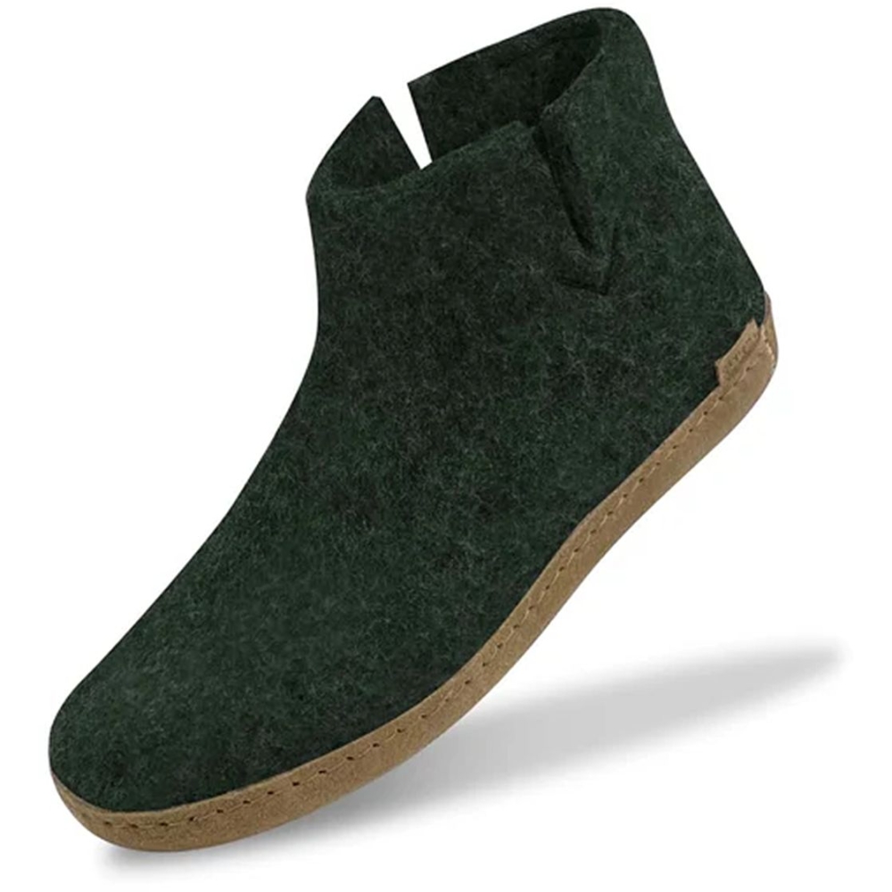 Glerups Boot Leather Forest G-09-Forest pantoffels en huissokken online bestellen bij Kathmandu Outdoor & Travel