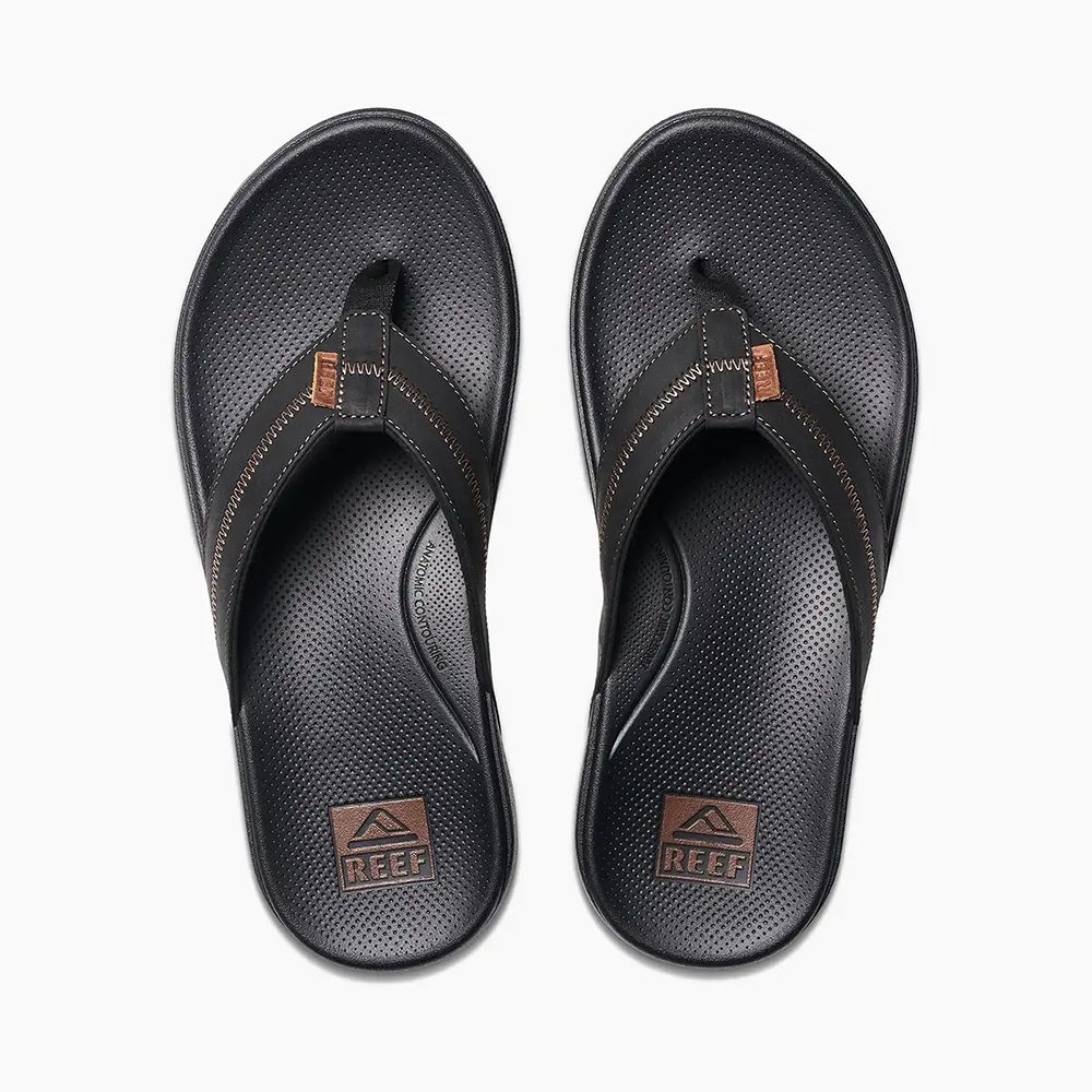 Reef Cushion Phantom 2.0 Leather Black/Coffee CJ4351-51 slippers online bestellen bij Kathmandu Outdoor & Travel