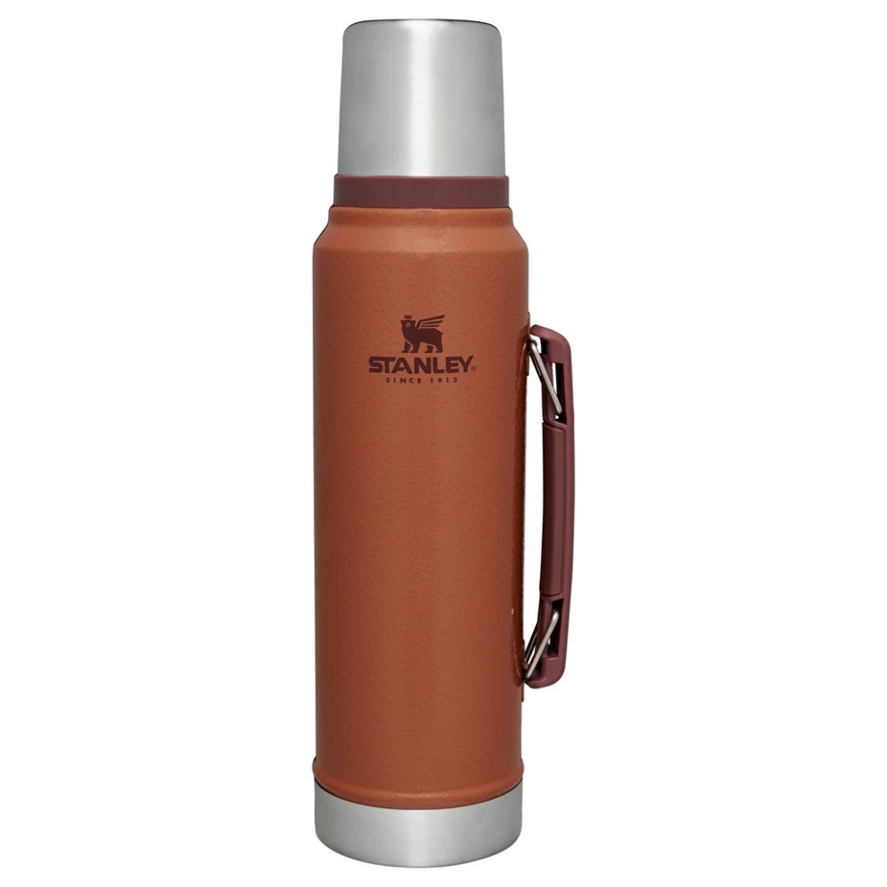 Stanley The Legendary Classic Bottle 1,0L Hammertone Clay 10-08266-061 drinkflessen en thermosflessen online bestellen bij Kathmandu Outdoor & Travel