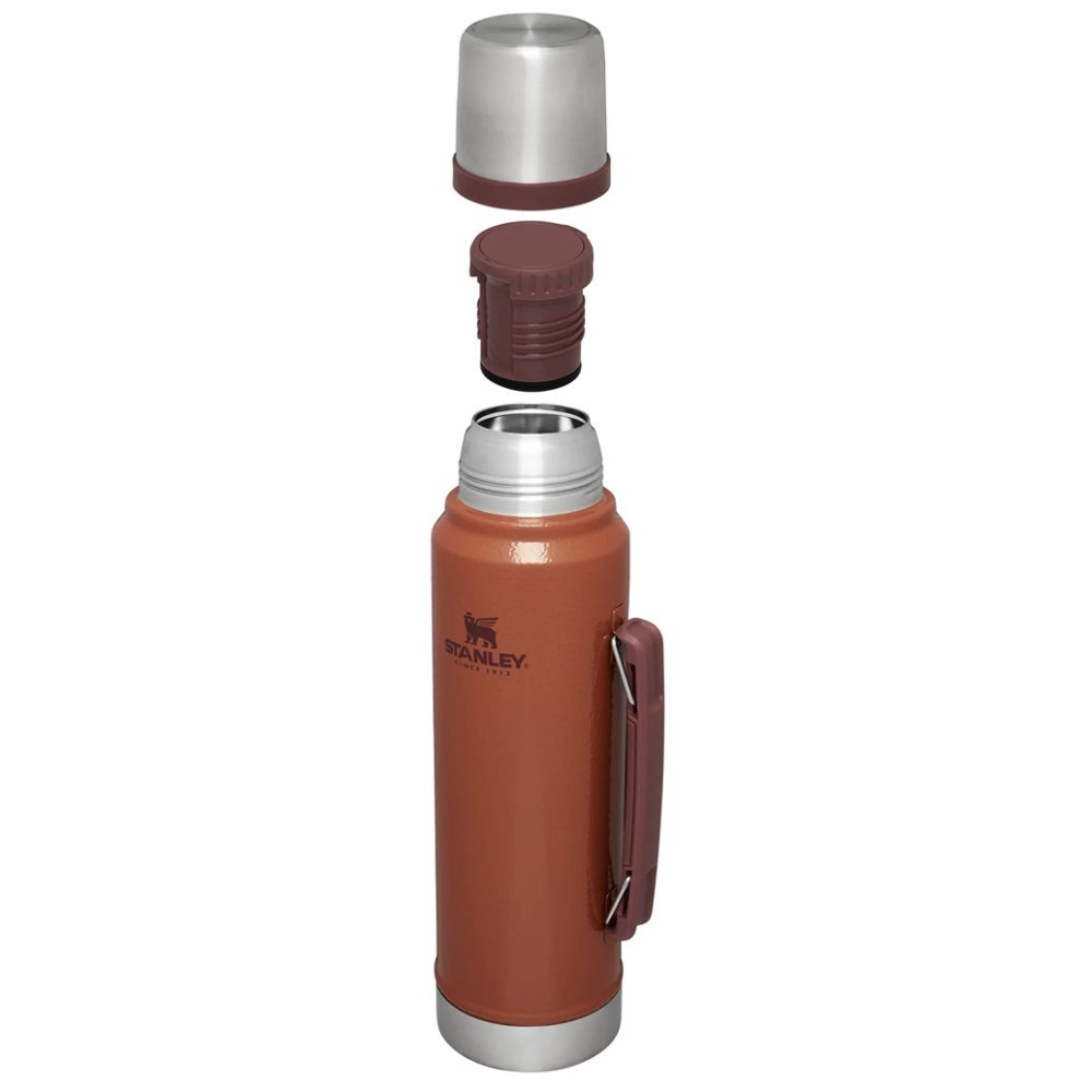 Stanley The Legendary Classic Bottle 1,0L Hammertone Clay 10-08266-061 drinkflessen en thermosflessen online bestellen bij Kathmandu Outdoor & Travel
