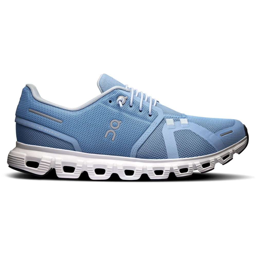 On-running Cloud 6 Women's Chambray | White 3WF10061508 wandelschoenen dames online bestellen bij Kathmandu Outdoor & Travel
