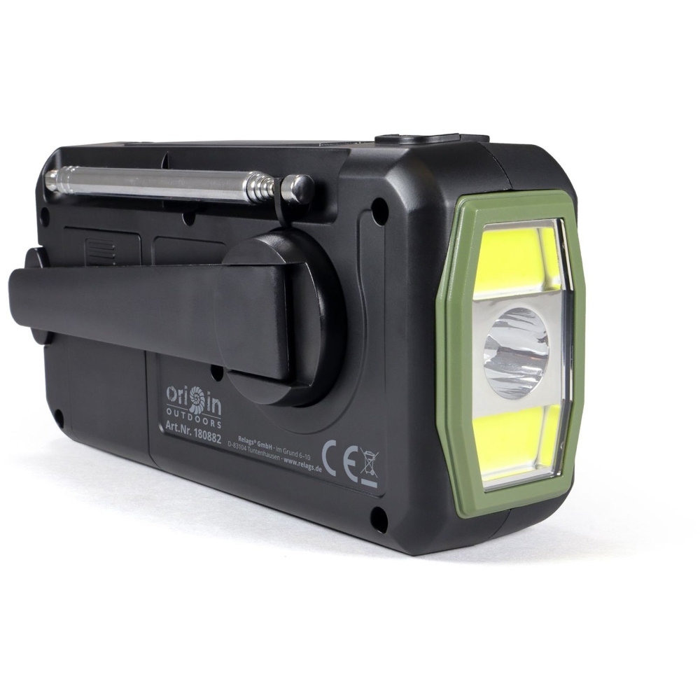 Origin Outdoor Crank Radio 'Multi' Green 180882 verlichting online bestellen bij Kathmandu Outdoor & Travel
