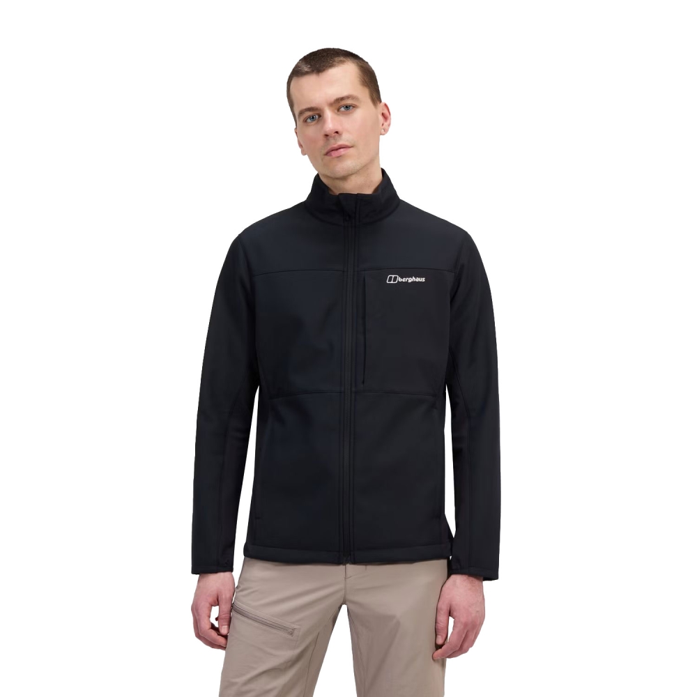 Berghaus Ghlas 3.0 Softshell Jkt Black/Black 4-A001991-BP6 jassen online bestellen bij Kathmandu Outdoor & Travel