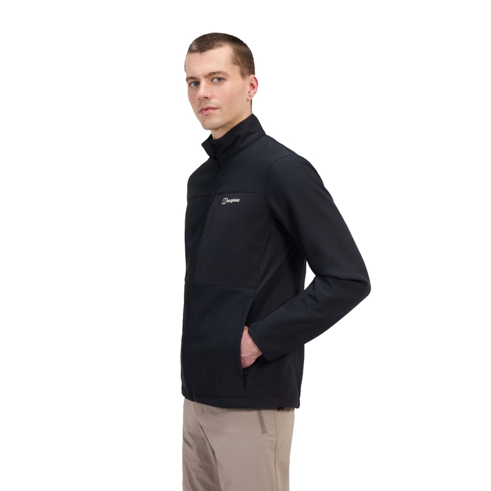 Berghaus Ghlas 3.0 Softshell Jkt Black/Black 4-A001991-BP6 jassen online bestellen bij Kathmandu Outdoor & Travel