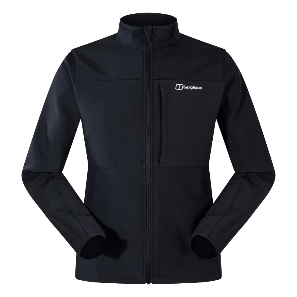 Berghaus Ghlas 3.0 Softshell Jkt Black/Black 4-A001991-BP6 jassen online bestellen bij Kathmandu Outdoor & Travel
