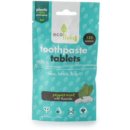 Eco Living  Tandpasta Tabletten met fluor Muntsmaak