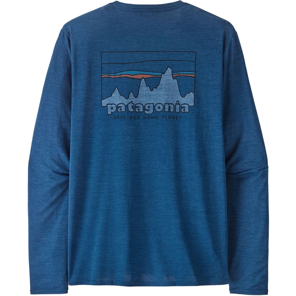Patagonia L/S Cap Cool Daily Graphic Shirt '73 Skyline: Clement Blue X-Dy 45190-SCLX shirts en tops online bestellen bij Kathmandu Outdoor & Travel