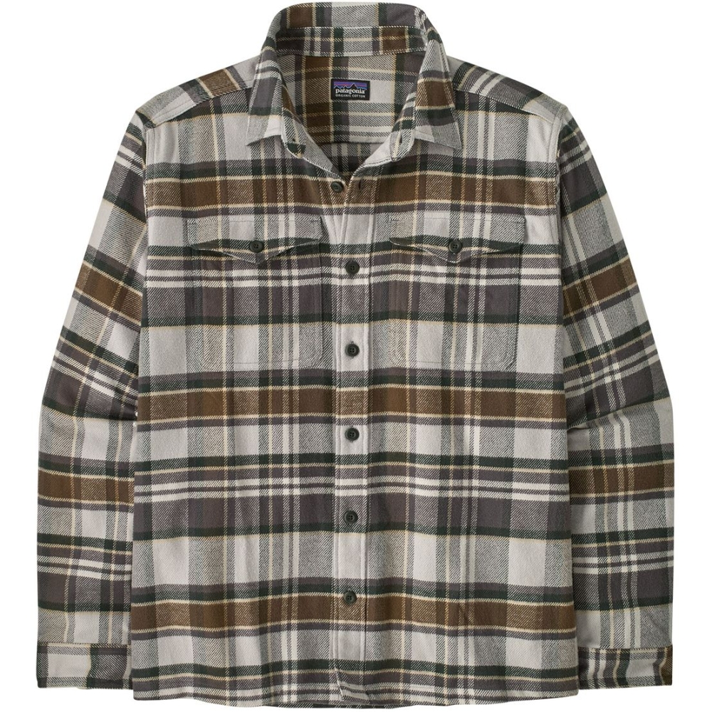 Patagonia Fjord Flannel Shirt Blizzard: Salt Grey 42401-BZGY shirts en tops online bestellen bij Kathmandu Outdoor & Travel