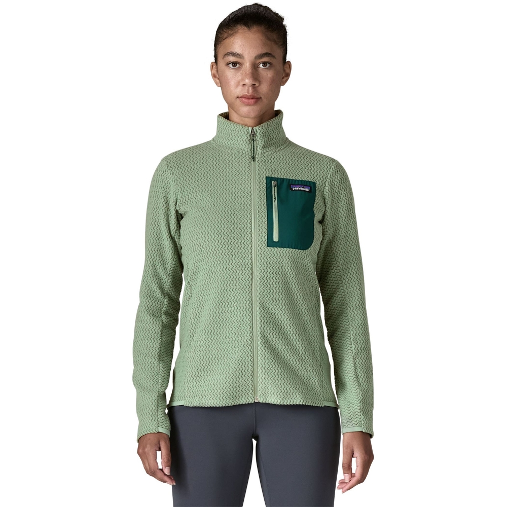 Patagonia R1 Air Jkt Women's Ellwood Green 40280-ELGR fleeces en truien online bestellen bij Kathmandu Outdoor & Travel