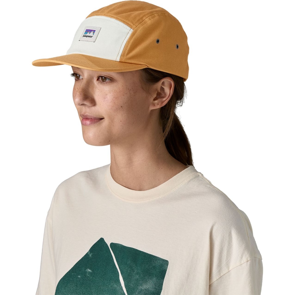 Patagonia Graphic Maclure Hat Shop Sticker: Talon Gold 22545-SHGO kleding accessoires online bestellen bij Kathmandu Outdoor & Travel