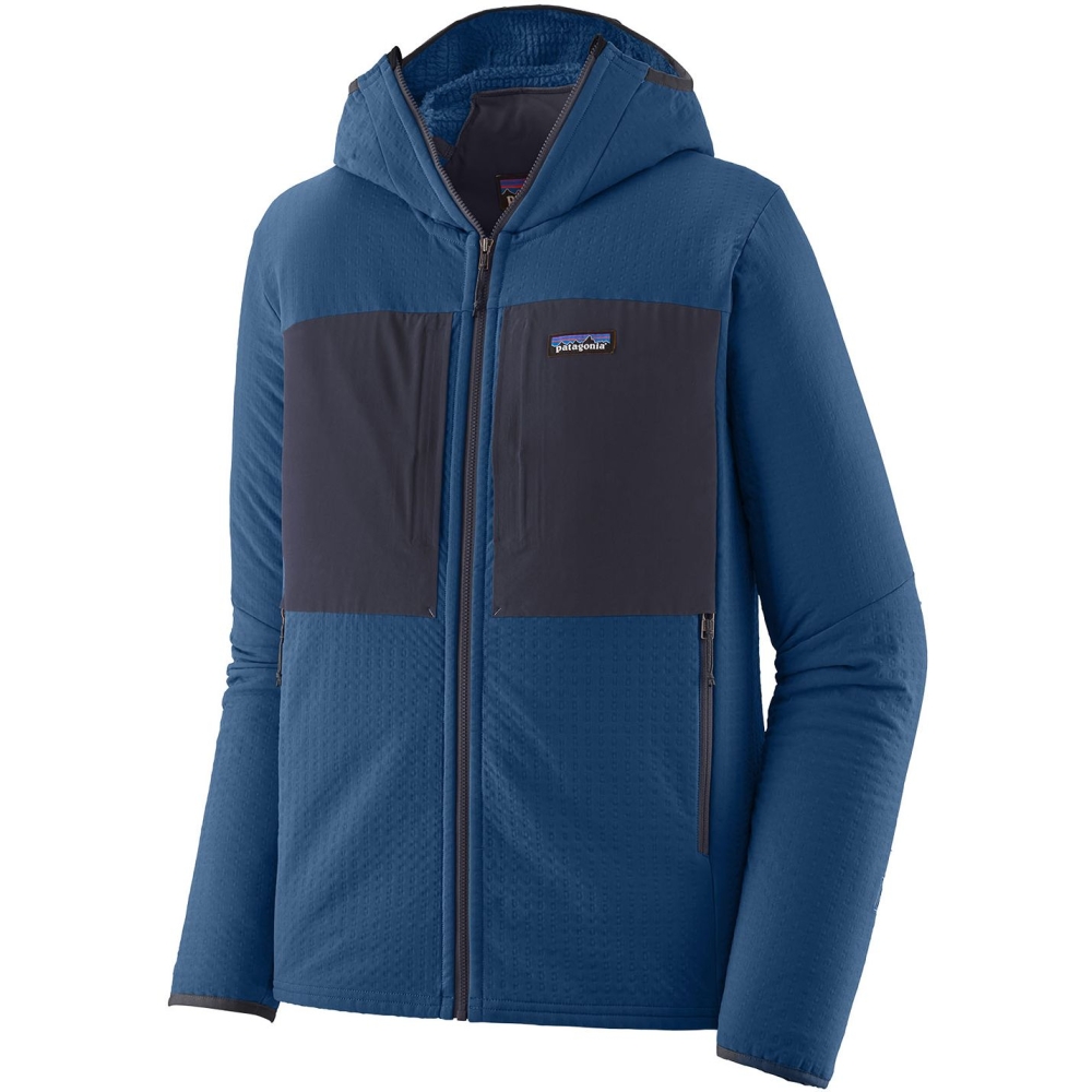 Patagonia R2 TechFace Hoody Clement Blue 83731-CLMB fleeces en truien online bestellen bij Kathmandu Outdoor & Travel