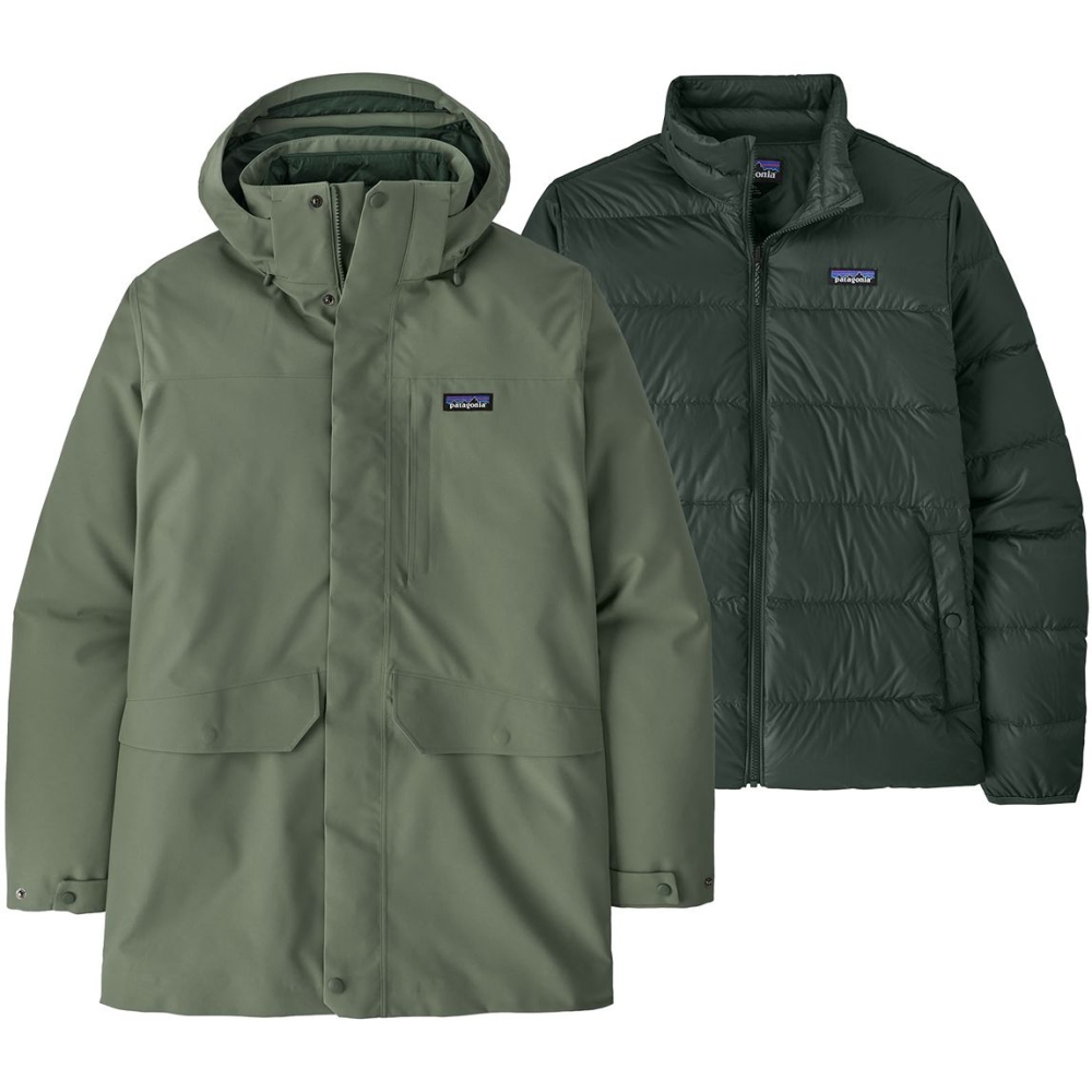 Patagonia Tres 3-in-1 Parka Old Growth Green 28389-OLGG jassen online bestellen bij Kathmandu Outdoor & Travel