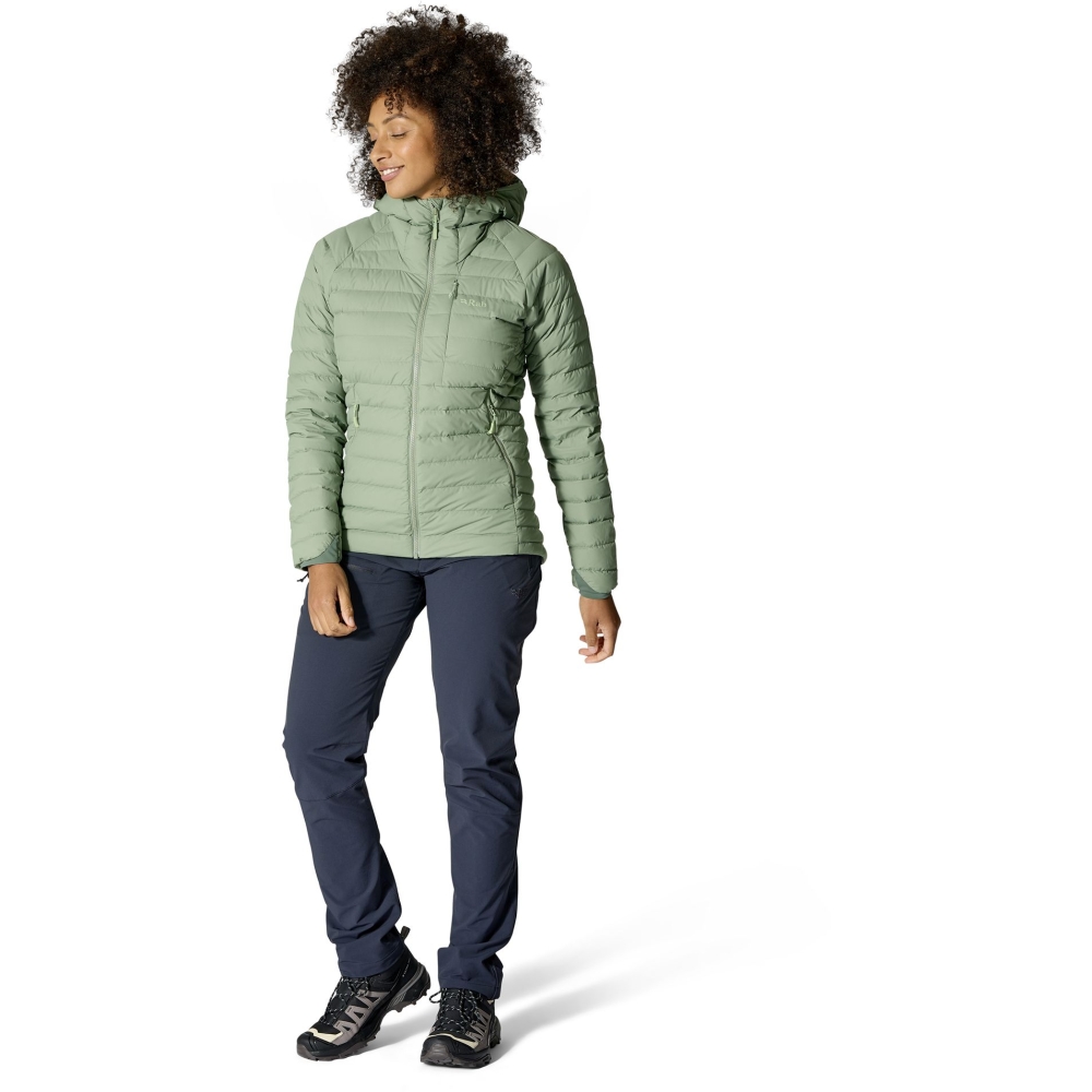 Rab Microlight Windstopper Hoody Women's Dark Fig Green QDB-74-DFG jassen online bestellen bij Kathmandu Outdoor & Travel