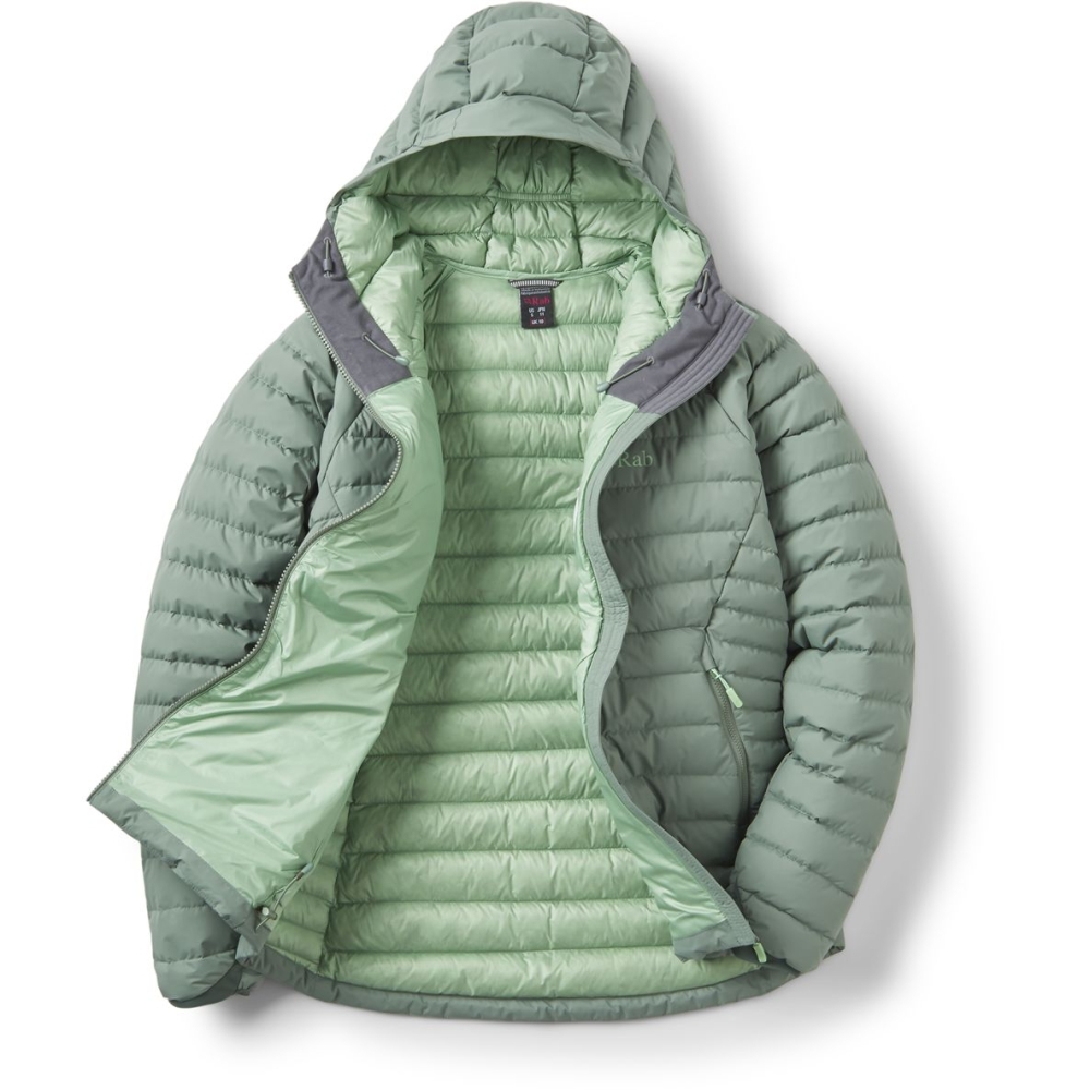 Rab Microlight Windstopper Hoody Women's Dark Fig Green QDB-74-DFG jassen online bestellen bij Kathmandu Outdoor & Travel