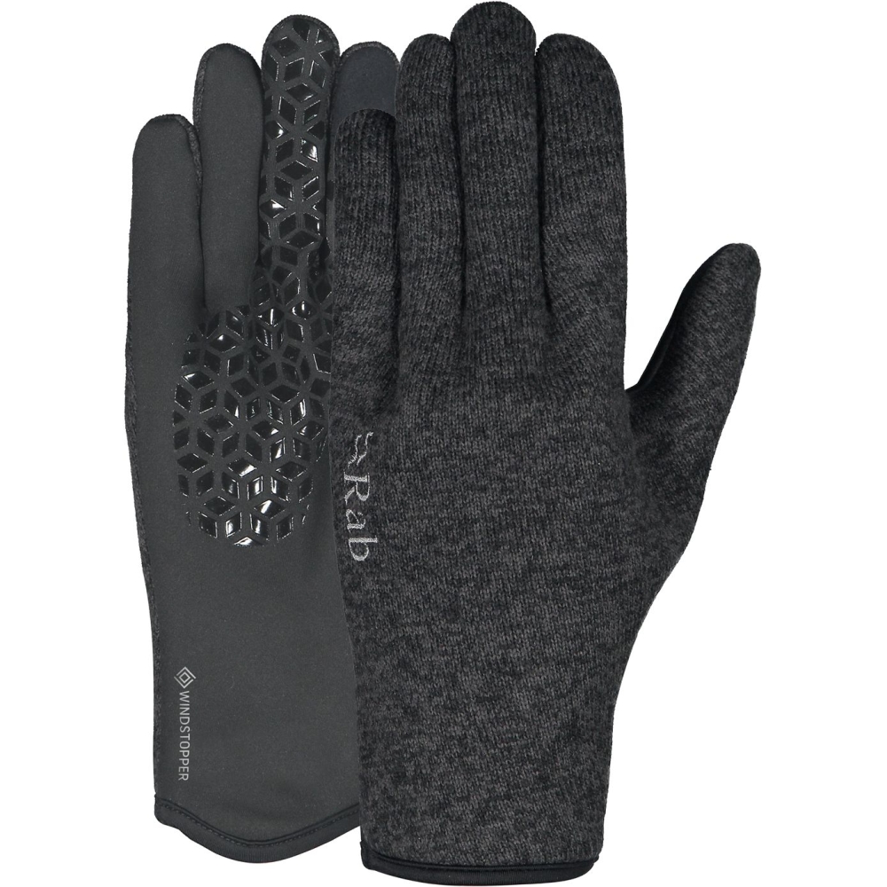 Rab Quest Windstopper Gloves Anthracite QAJ-66-ANT kleding accessoires online bestellen bij Kathmandu Outdoor & Travel