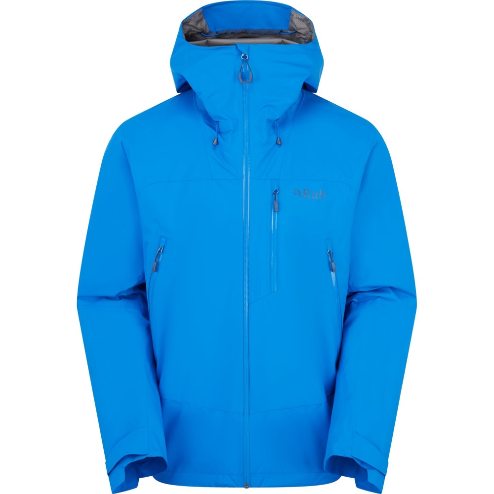 Rab Downpour Mountain Jacket Maya Blue QWI-11-MYB jassen online bestellen bij Kathmandu Outdoor & Travel