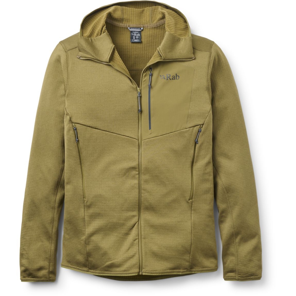 Rab Ascendor Hoody Oak QFG-62-OAK fleeces en truien online bestellen bij Kathmandu Outdoor & Travel