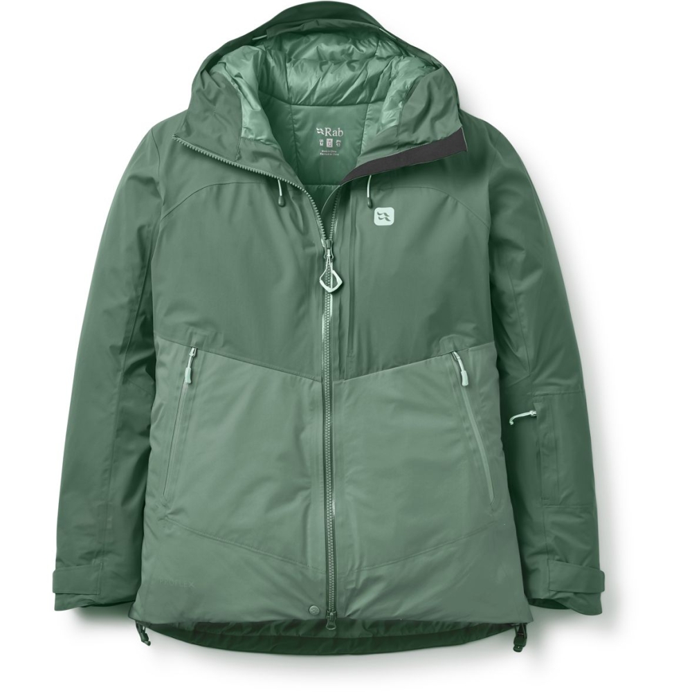 Rab Rab Khroma Diffract Jacket Women's QIP-38-GSE jassen Rab Khroma Diffract Jacket Women's Green Slate/Eucalyptus QIP-38-GSE jassen online bestellen bij Kathmandu Outdoor & Travel