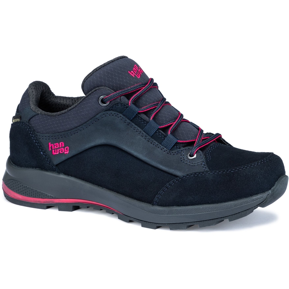 Hanwag Banks Low Lady GTX Navy/Pink H203501-007522 wandelschoenen dames online bestellen bij Kathmandu Outdoor & Travel