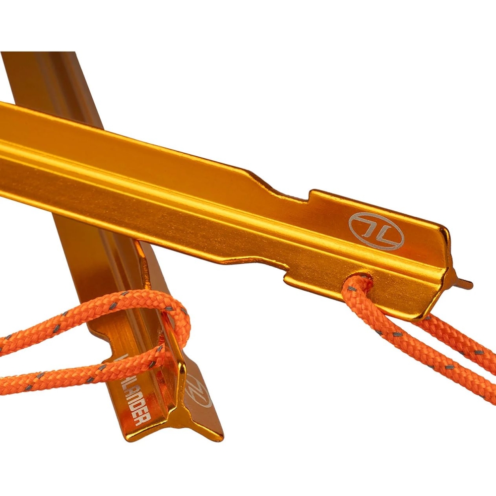 Highlander Arrow Aluminium Pegs 18cm 6-pack Orange CS223-OE tenten online bestellen bij Kathmandu Outdoor & Travel