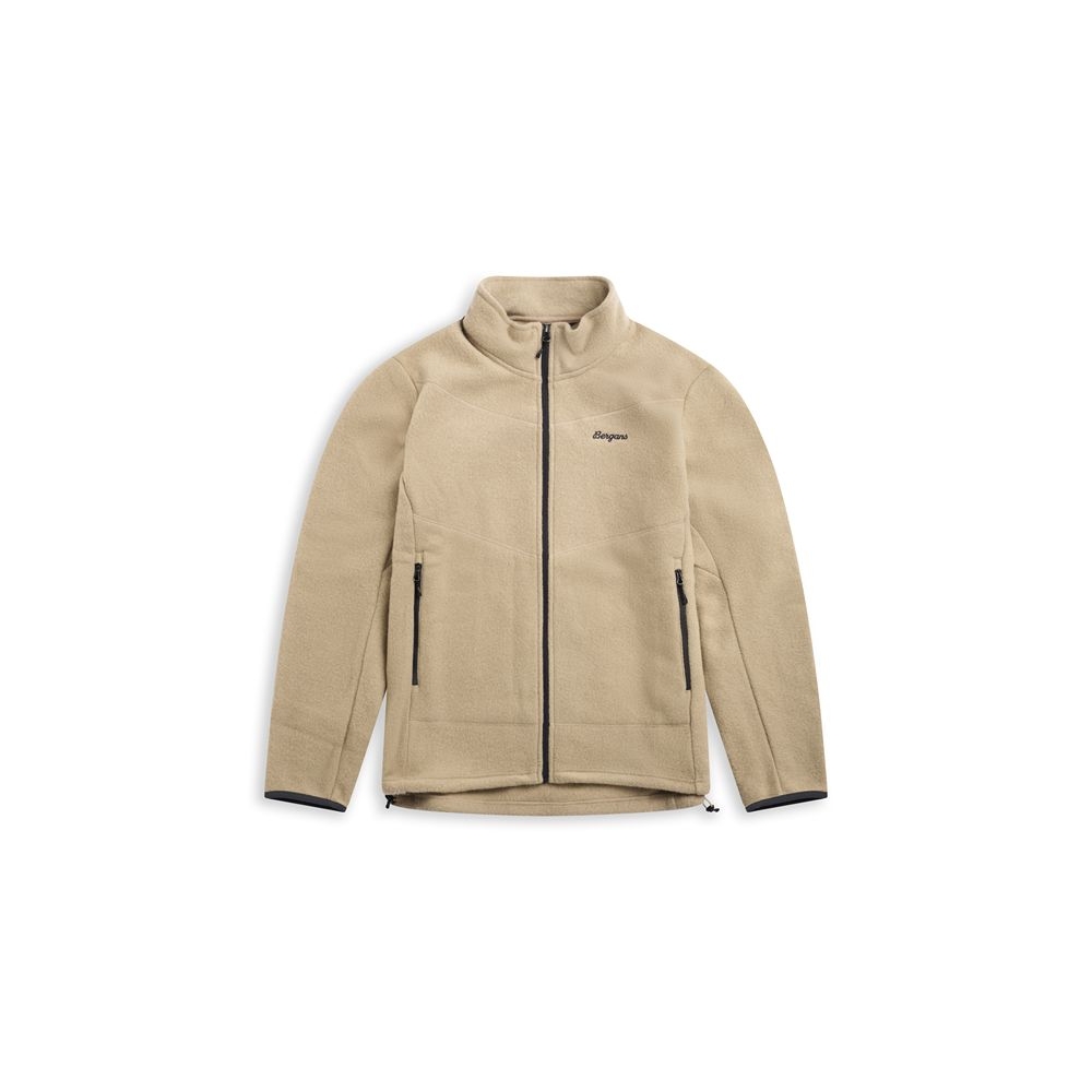 Bergans Rabot Merino Fleece Midlayer Jacket Sandstone 3390-22868 fleeces en truien online bestellen bij Kathmandu Outdoor & Travel