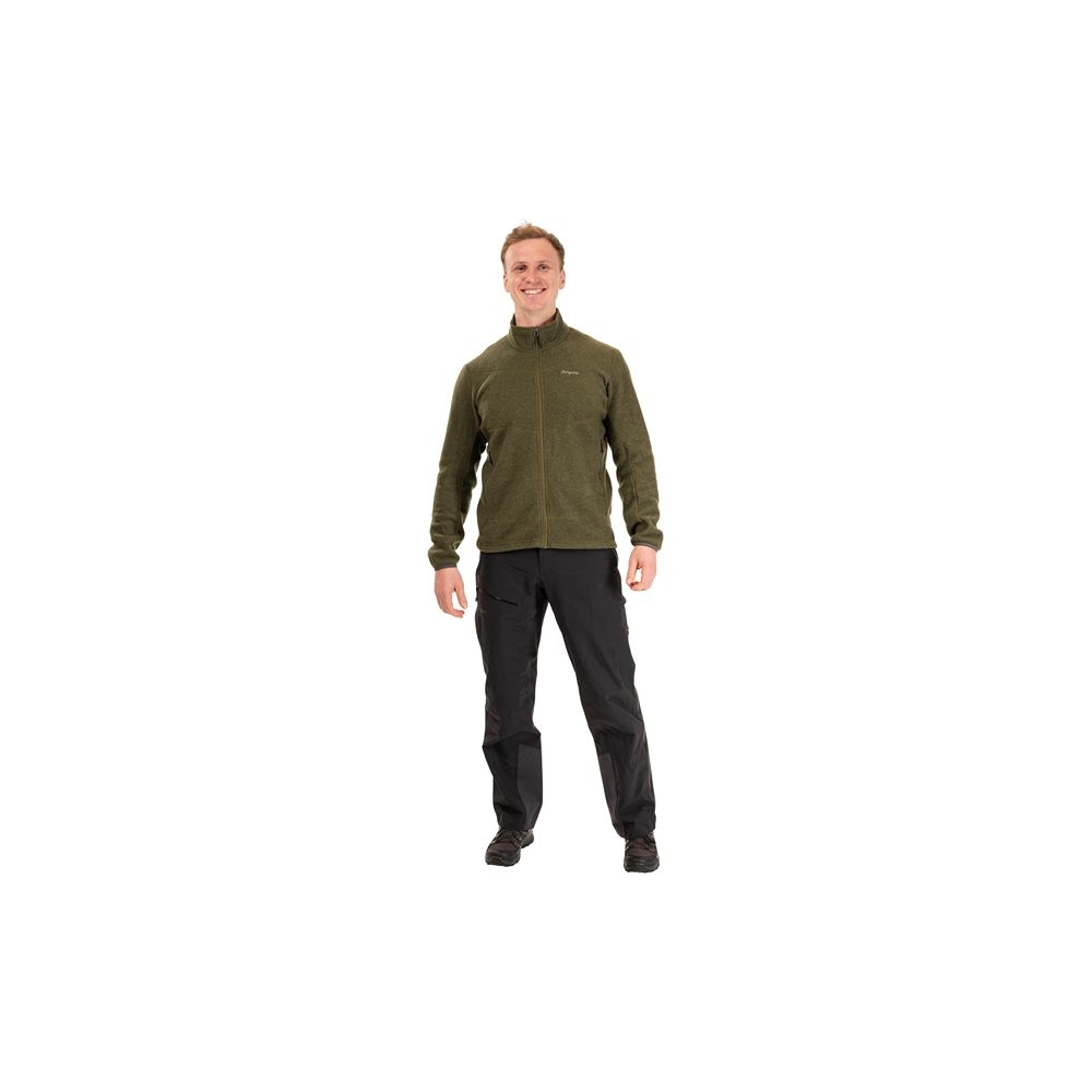 Bergans Rabot Merino Fleece Midlayer Jacket Dark Olive Green 3390-23003 fleeces en truien online bestellen bij Kathmandu Outdoor & Travel