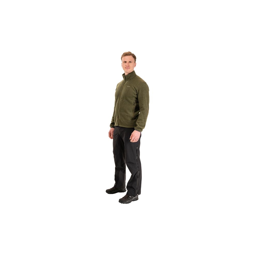 Bergans Rabot Merino Fleece Midlayer Jacket Dark Olive Green 3390-23003 fleeces en truien online bestellen bij Kathmandu Outdoor & Travel