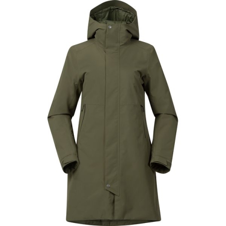 Bergans  Urban Insulated Shell Coat Women Dark Green Mud 
