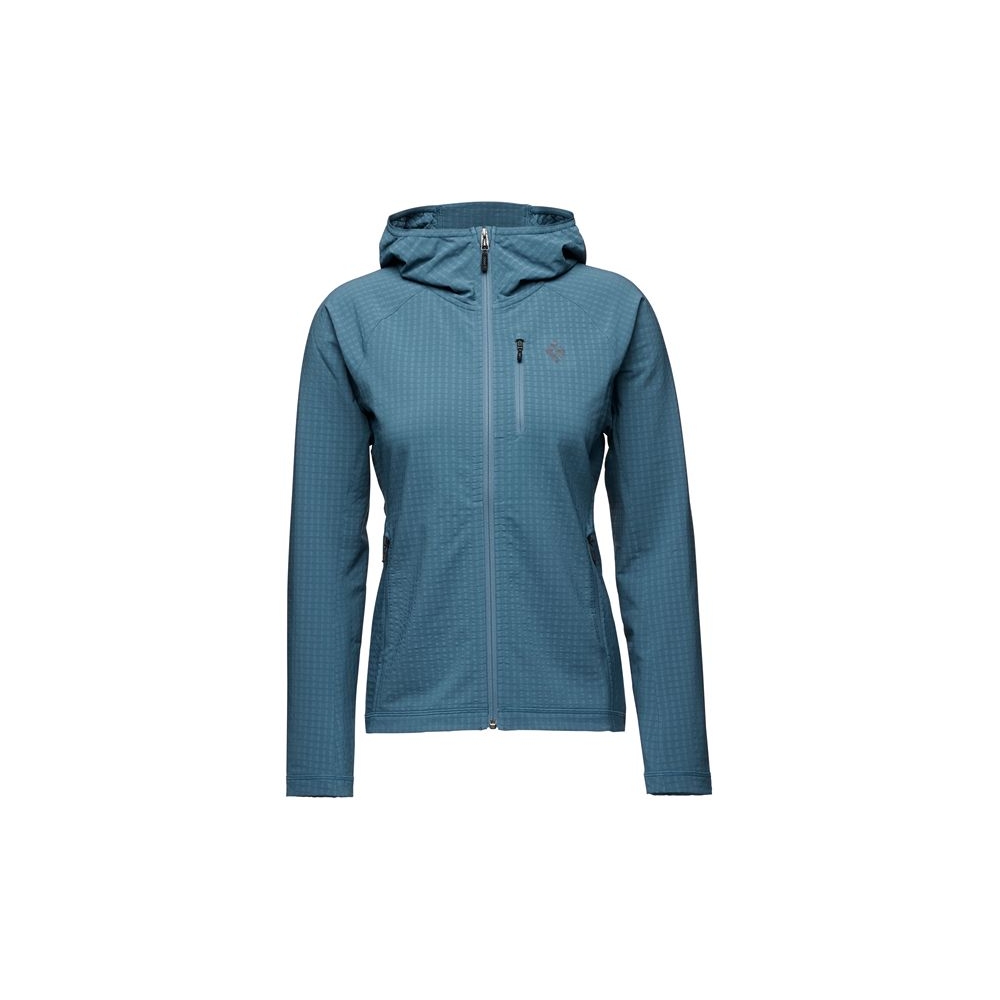 Black Diamond Coeficient Storm FZ Hoody Women's Creek Blue AP744069-4064 fleeces en truien online bestellen bij Kathmandu Outdoor & Travel