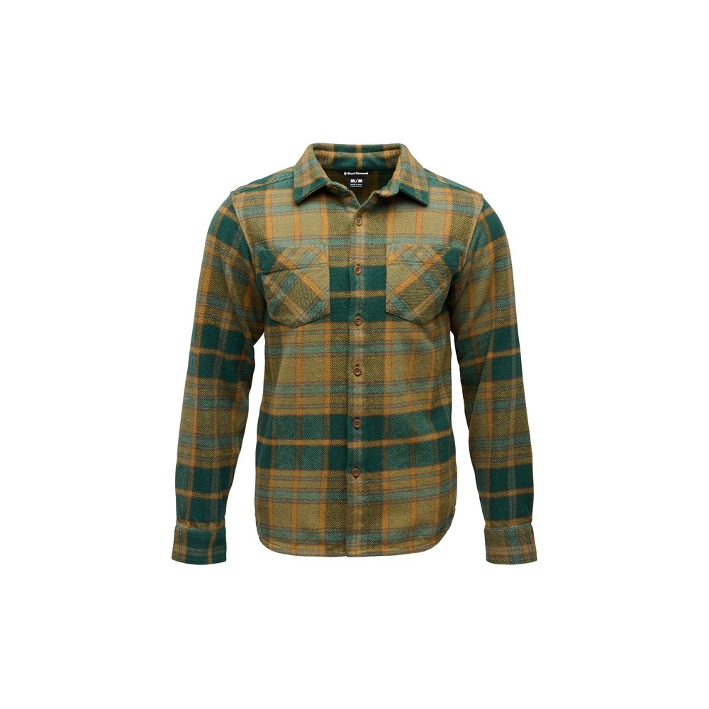Black Diamond Project Heavy Flannel Deep Woods-Laurel Green Plaid AP744064-9721 shirts en tops online bestellen bij Kathmandu Outdoor & Travel