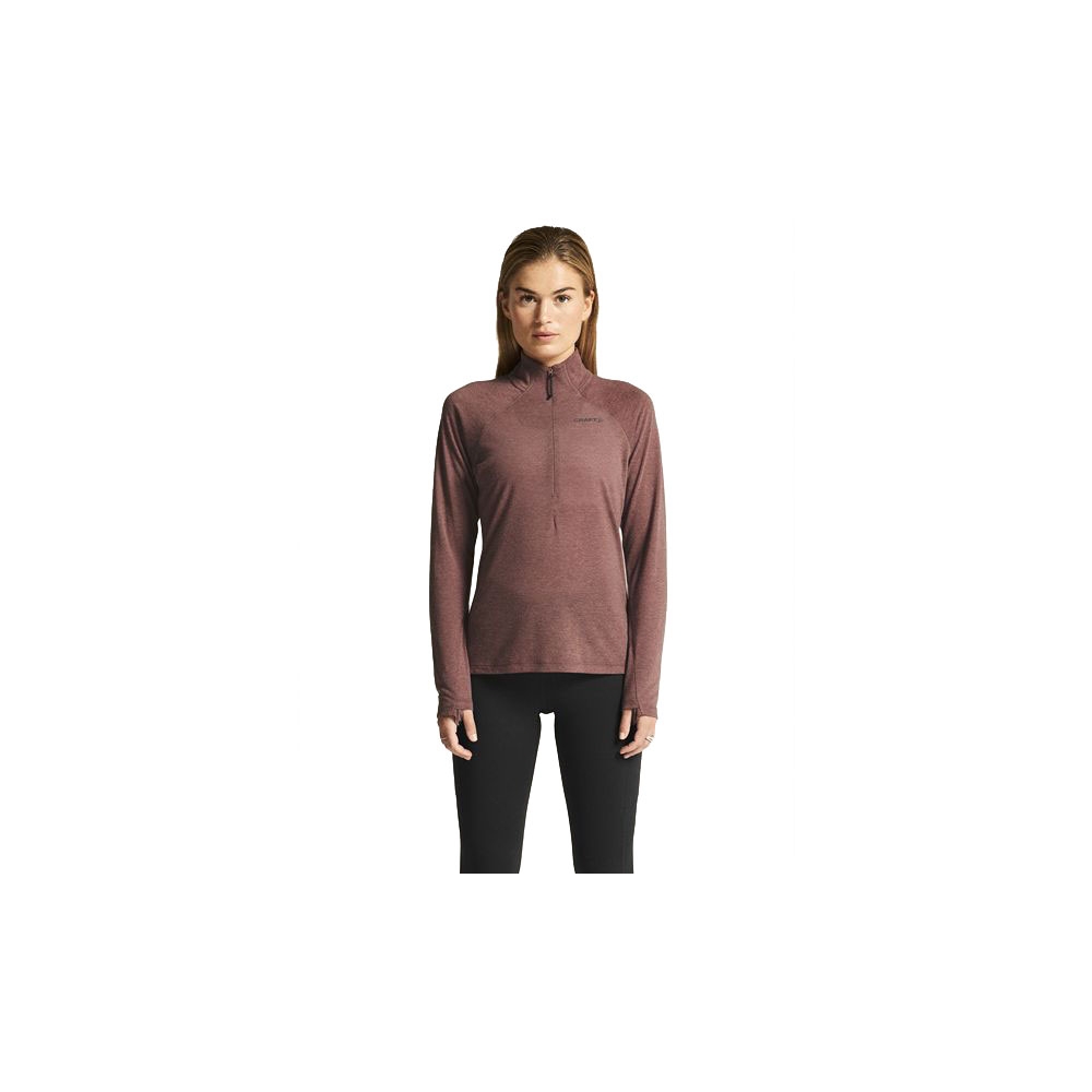 Craft Wool LS Tee Women's Rose Brown/Melange 1915138-473200 shirts en tops online bestellen bij Kathmandu Outdoor & Travel