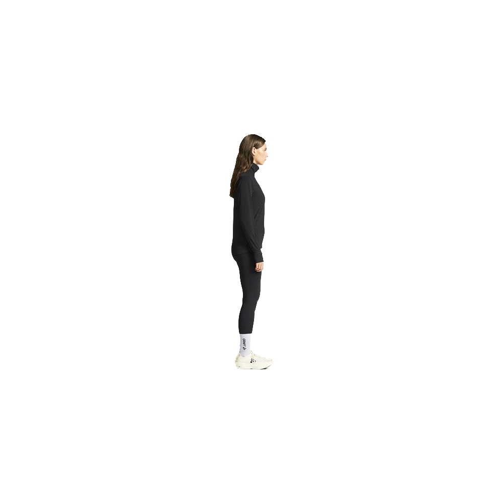 Craft Flow HZ LS Women's Black Melange 1916681-999200 fleeces en truien online bestellen bij Kathmandu Outdoor & Travel