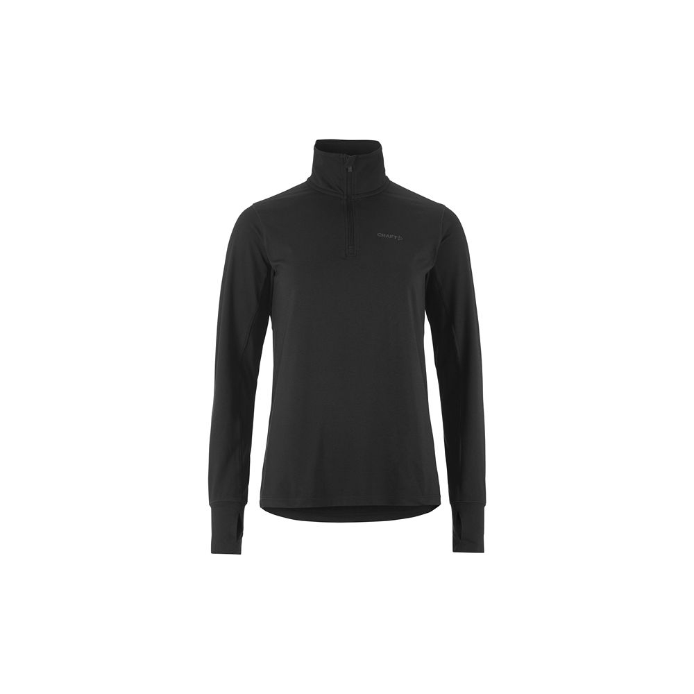 Craft Flow HZ LS Women's Black Melange 1916681-999200 fleeces en truien online bestellen bij Kathmandu Outdoor & Travel