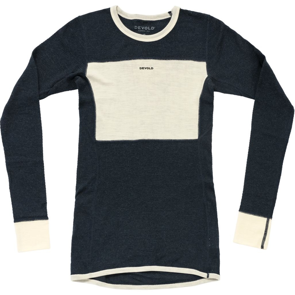 Devold Devold Wool Mesh 190 Shirt Women's GO 151 226 A-284C onderkleding/thermokleding  Devold Wool Mesh 190 Shirt Women's Ink/OffWhite GO 151 226 A-284C onderkleding/thermokleding online bestellen bij Kathmandu Outdoor & Travel