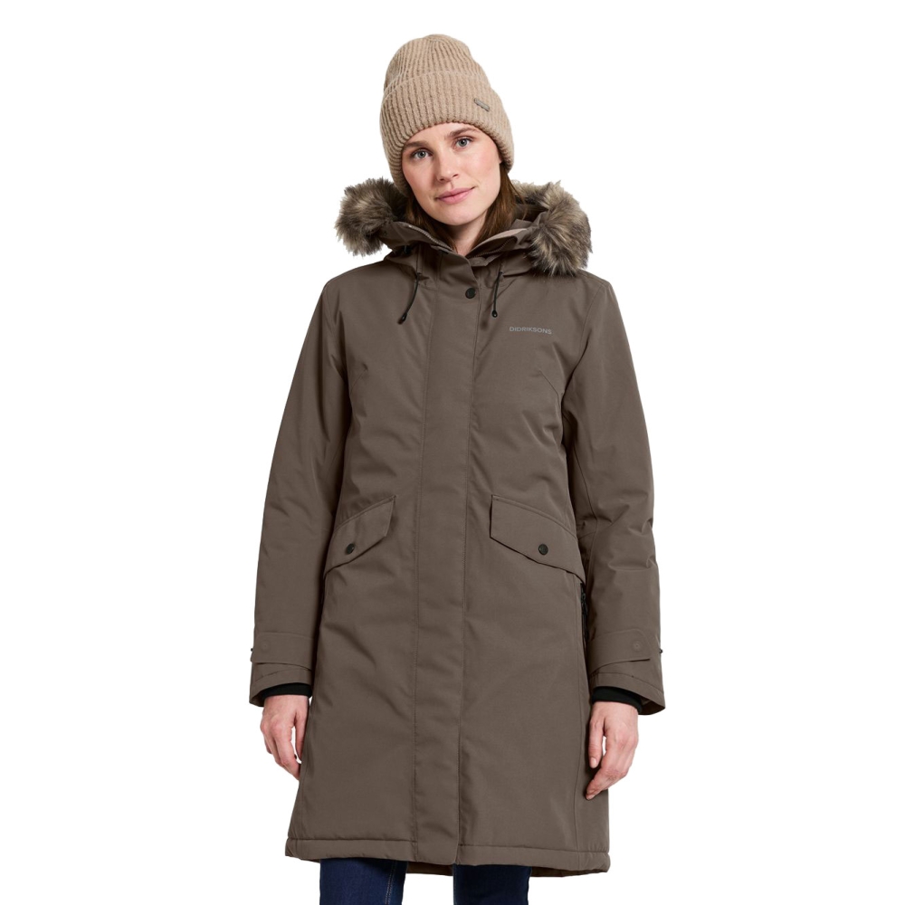 Didriksons Erika Parka 3 Women's Mocha Brown 504303-F07 jassen online bestellen bij Kathmandu Outdoor & Travel