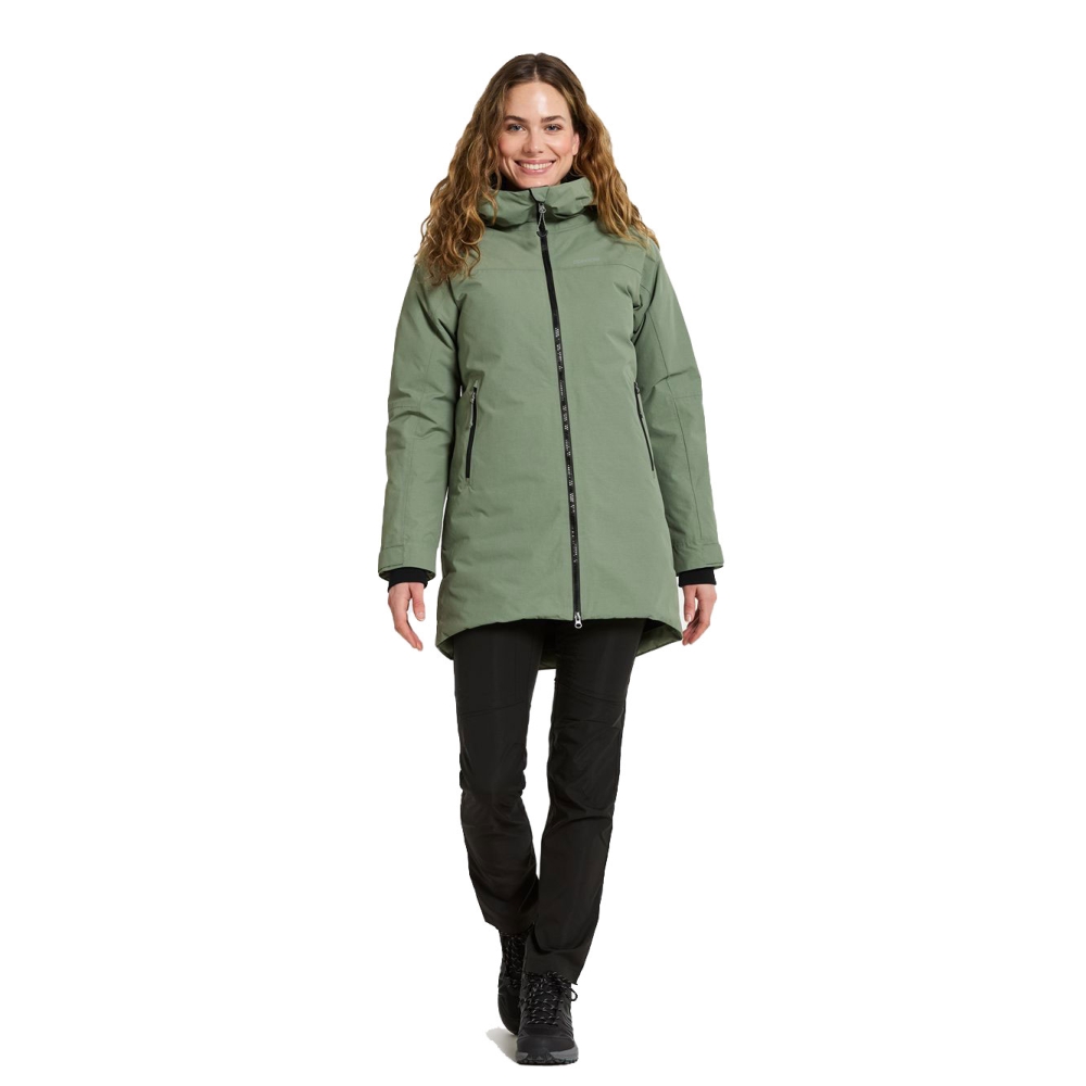 Didriksons Marget Parka Women's Light Moss 505868-H08 jassen online bestellen bij Kathmandu Outdoor & Travel