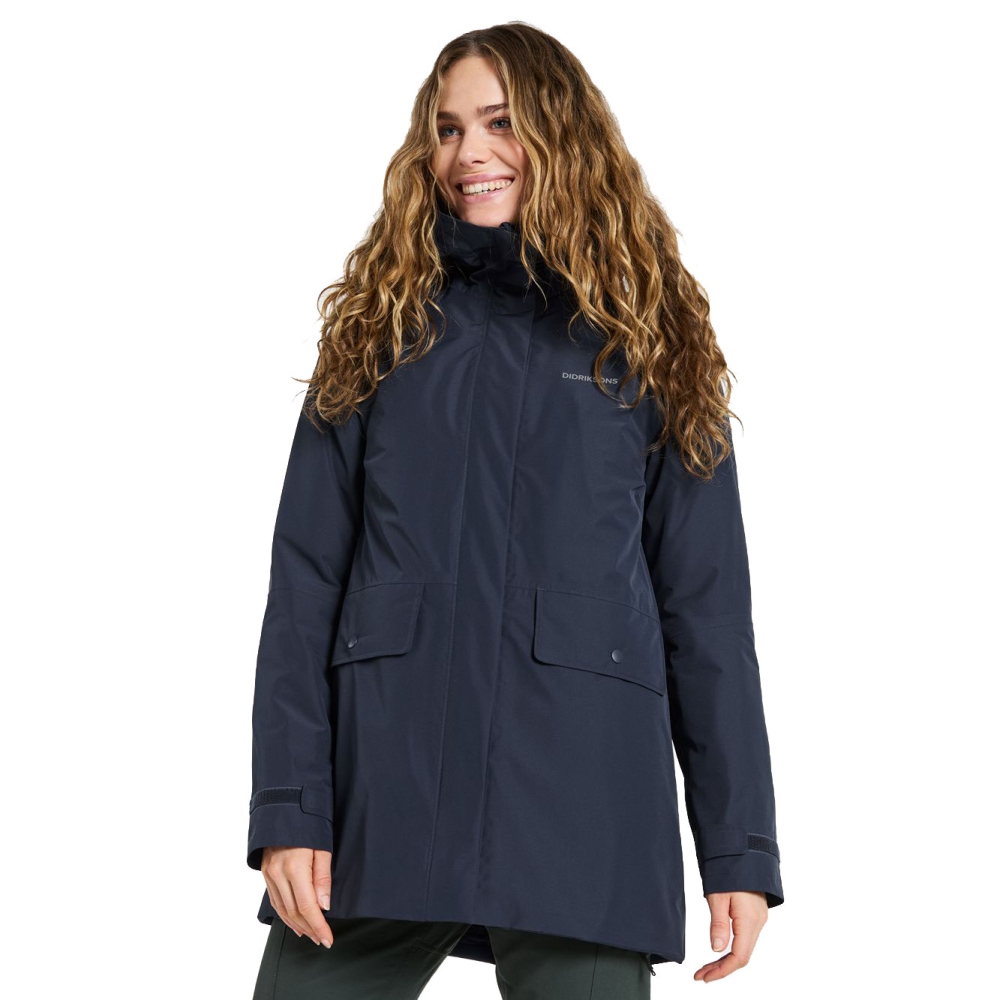 Didriksons Tuva Parka Women's Dark Night Blue 505820-999 jassen online bestellen bij Kathmandu Outdoor & Travel