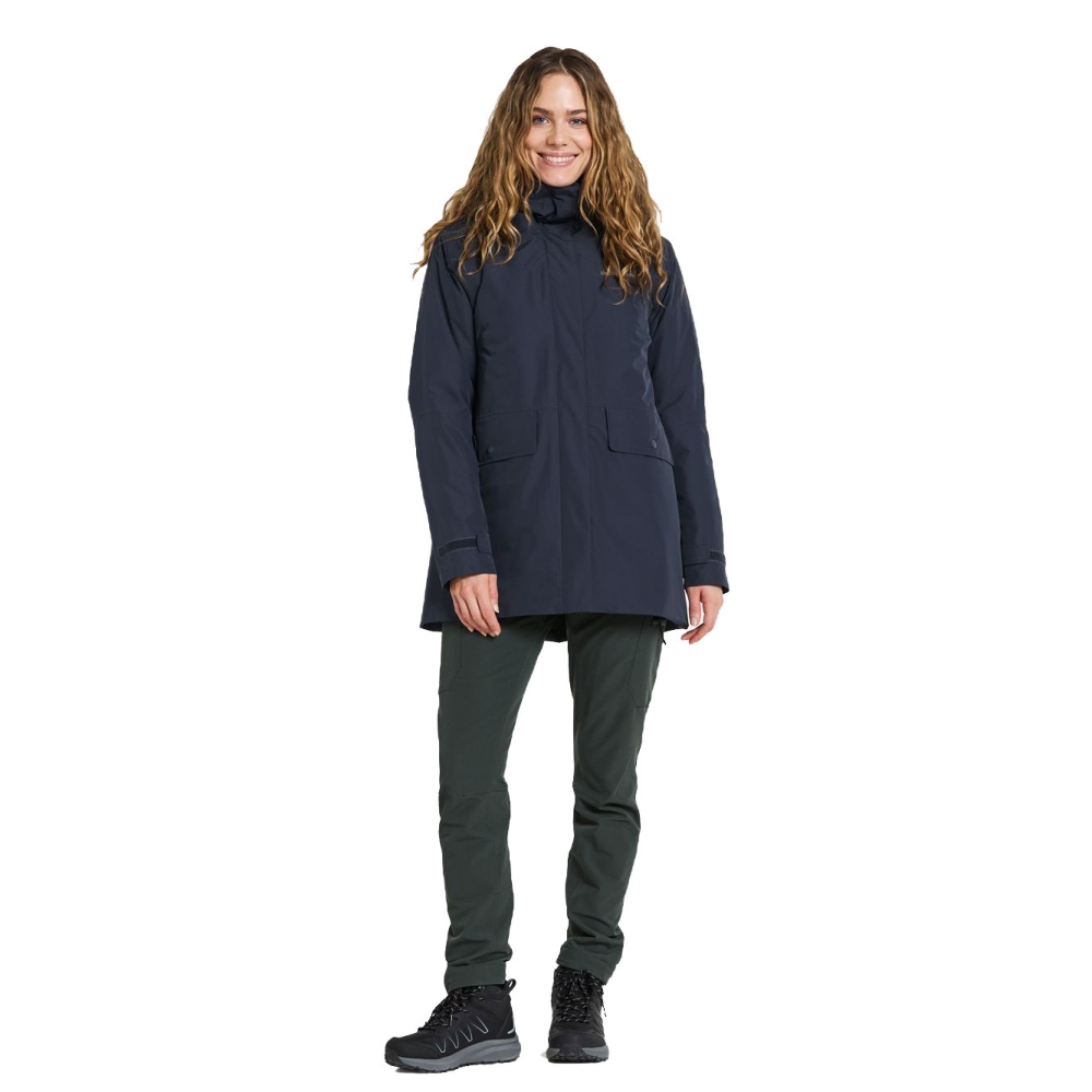 Didriksons Tuva Parka Women's Dark Night Blue 505820-999 jassen online bestellen bij Kathmandu Outdoor & Travel