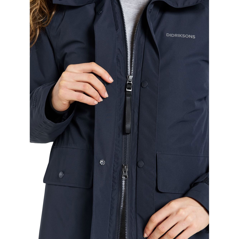 Didriksons Tuva Parka Women's Dark Night Blue 505820-999 jassen online bestellen bij Kathmandu Outdoor & Travel