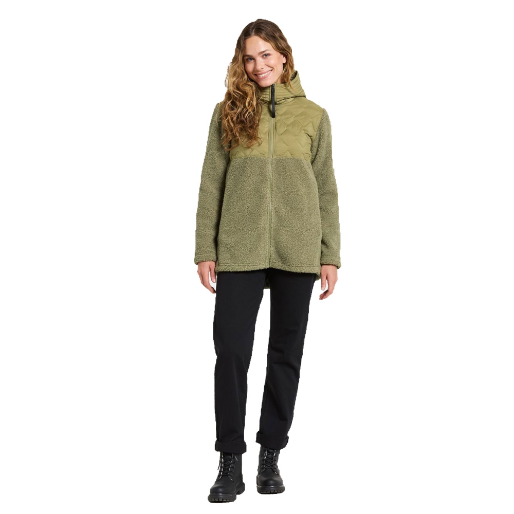 Didriksons Bibi Fullzip 2 Women's Olive Green 506007-H22 fleeces en truien online bestellen bij Kathmandu Outdoor & Travel