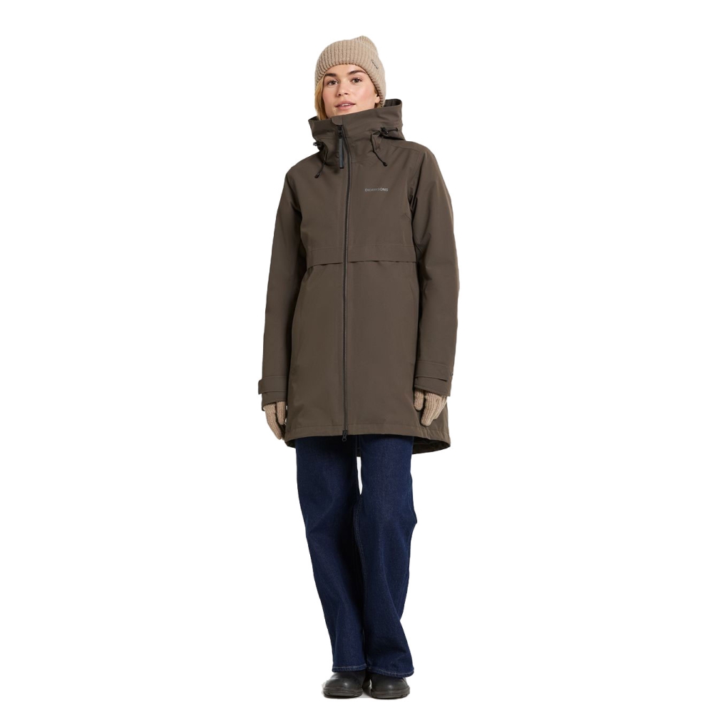 Didriksons Helle Parka 6 Women's Mocha Brown 506175-F07 jassen online bestellen bij Kathmandu Outdoor & Travel